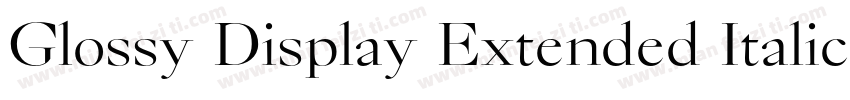 Glossy Display Extended Italic字体转换